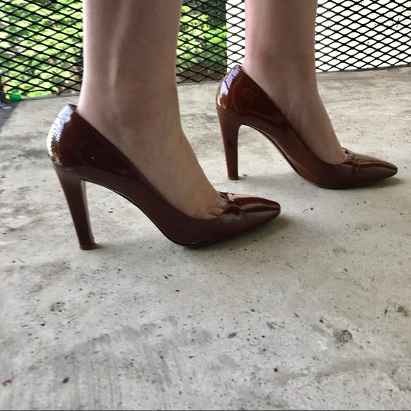 Miu Miu Brown Patent Leather Heels - Picture 2 of 7